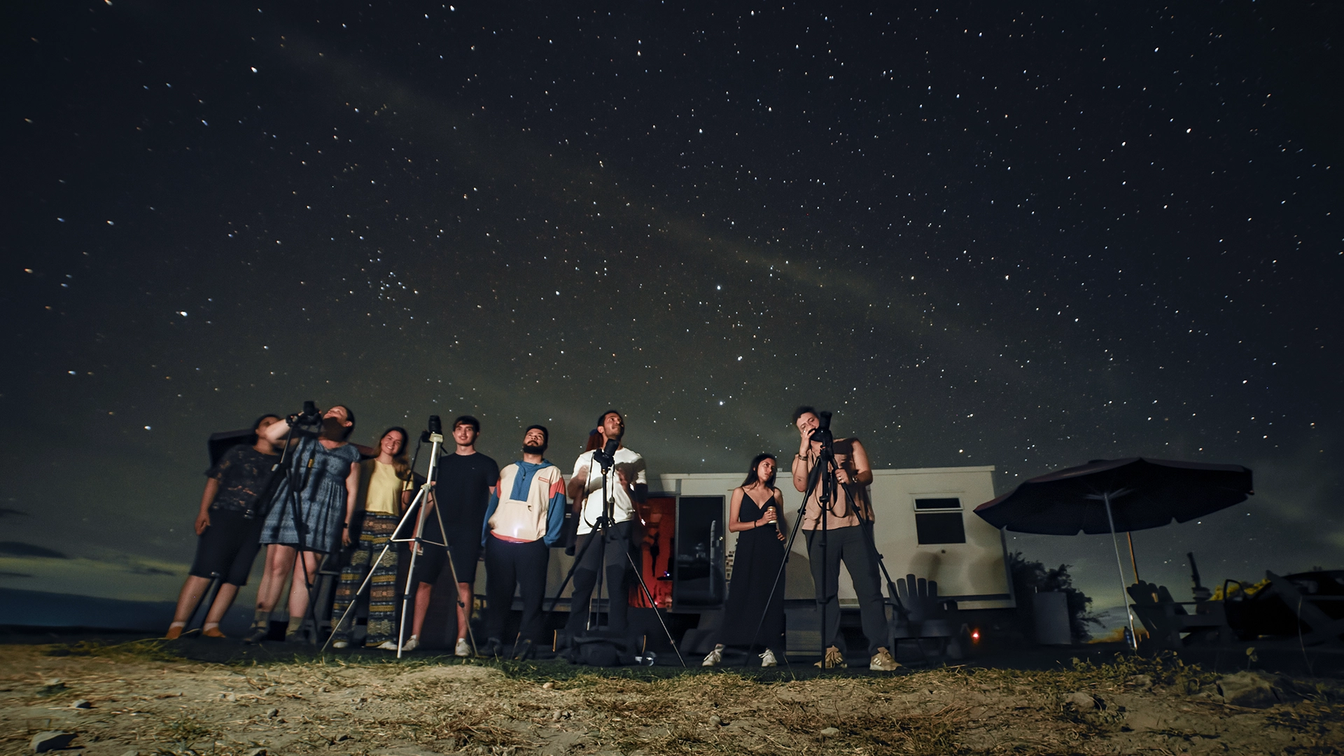 Cielo estrellado sobre la Tatacoa durante la expedición Escápate a las Estrellas