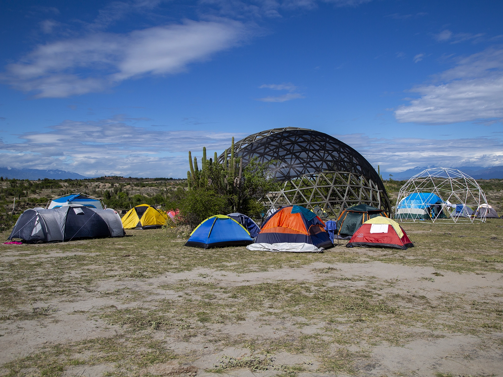 Zona de camping del Campamento Orión en la Tatacoa